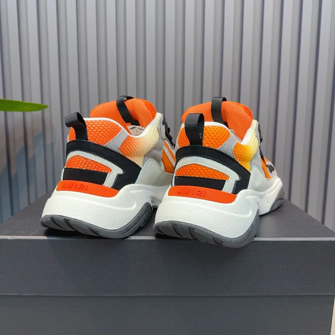 AMR Orange and Black Bone Runner Sneakers - 060