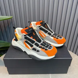 AMR Orange and Black Bone Runner Sneakers - 060