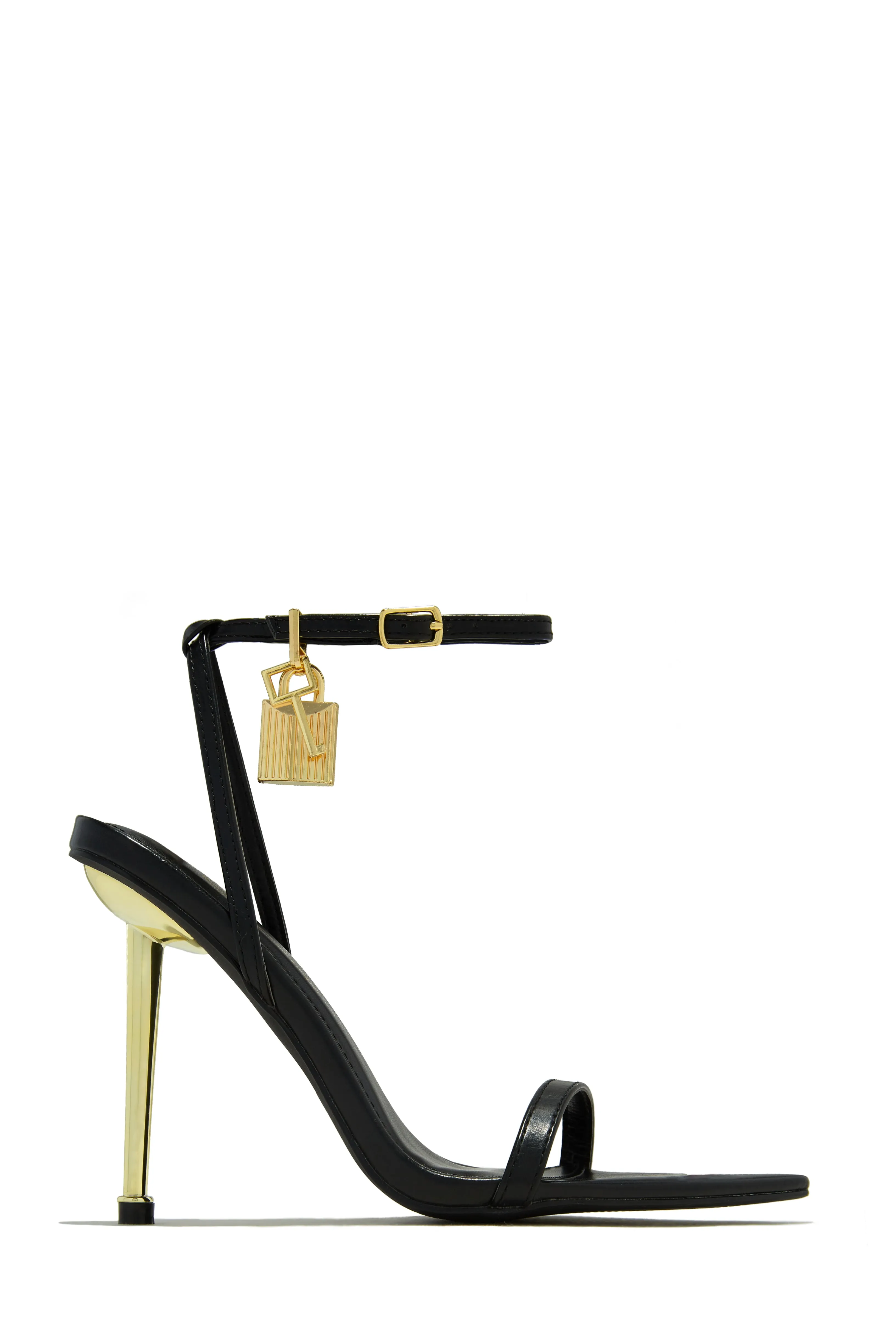 Bella Lock & Key High Heels - Bone