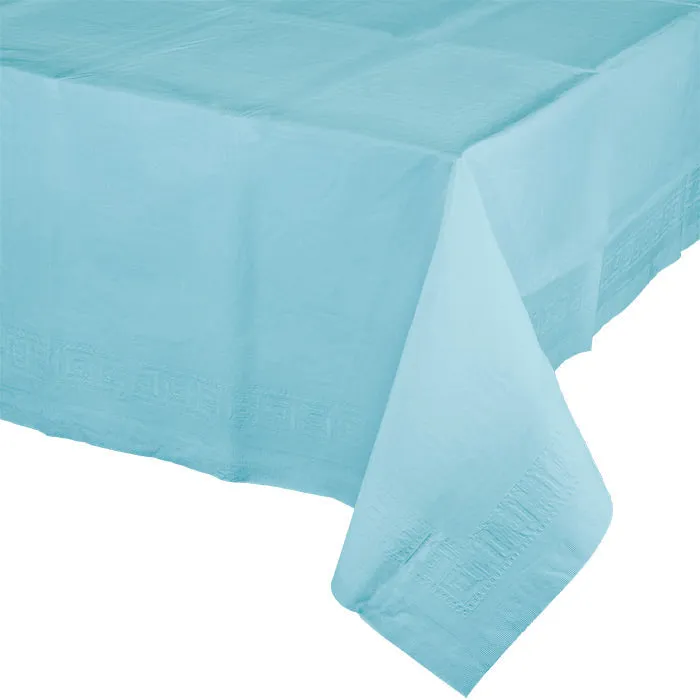 Bulk Pastel Blue Paper Table Covers 54" x 108" (6 per Case)