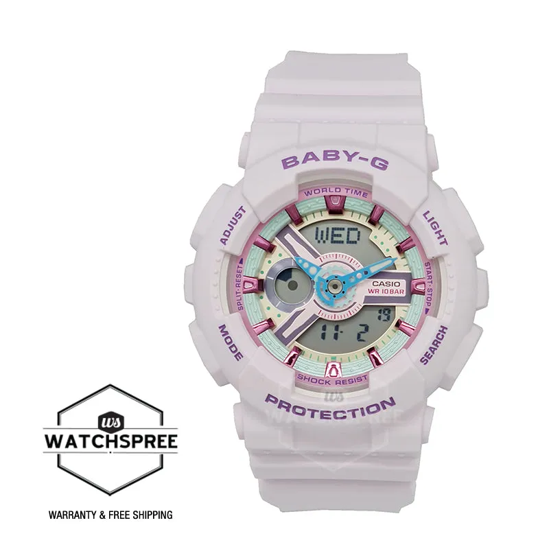 Casio Baby-G BA-110 Lineup Pastel Purple Resin Band Watch BA110XPM-6A BA-110XPM-6A