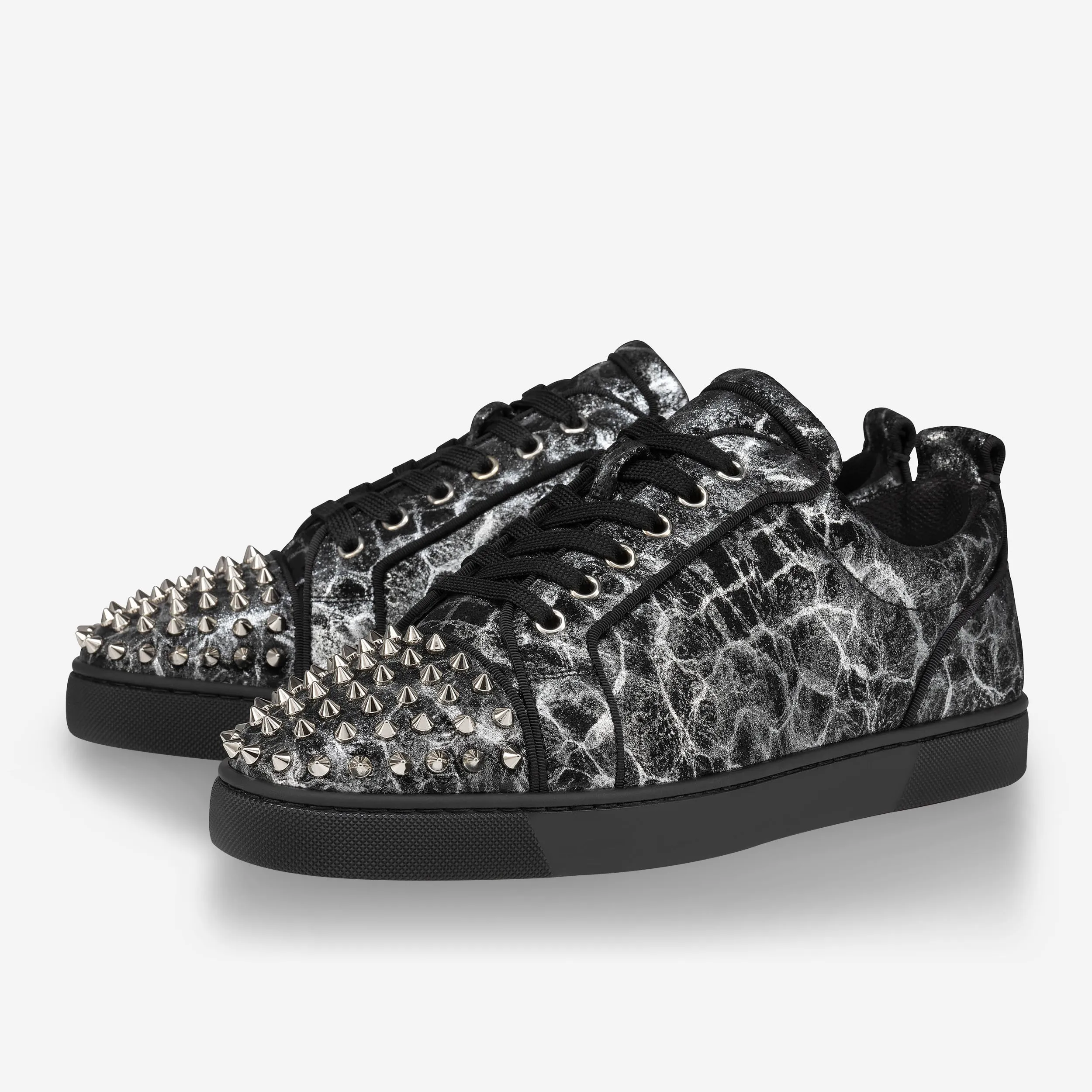 Christian Louboutin Storm Printed Louis Junior Spikes Sneakers