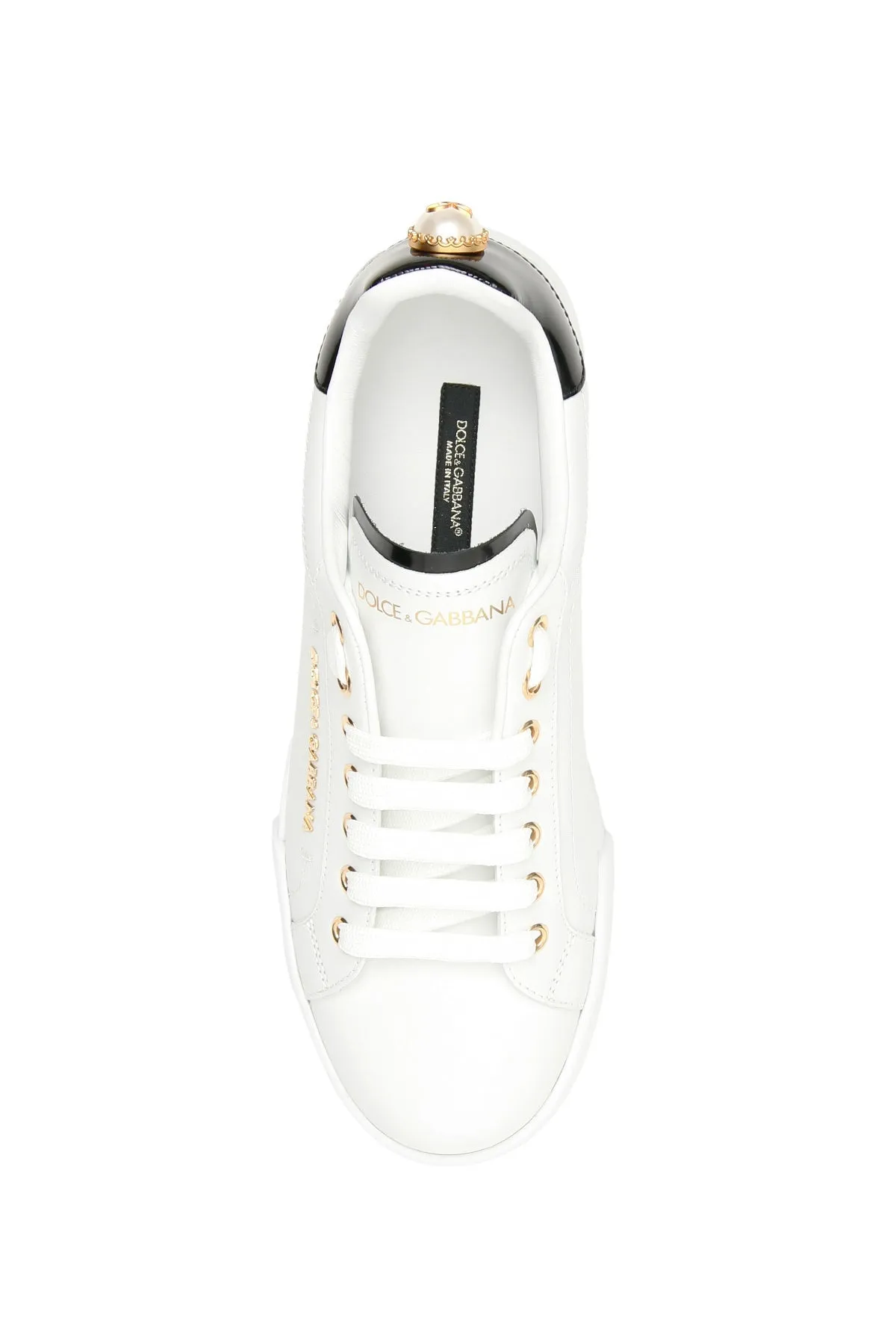 Dolce & Gabbana Portofino Sneakers With Pearl