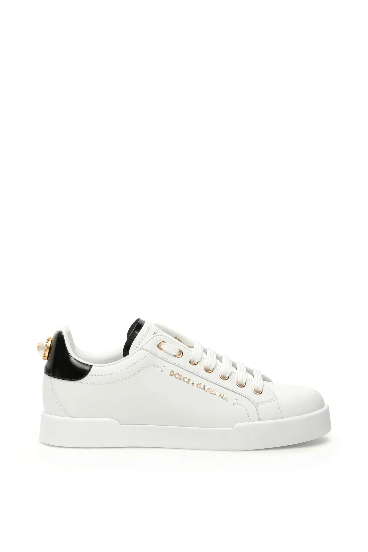 Dolce & Gabbana Portofino Sneakers With Pearl