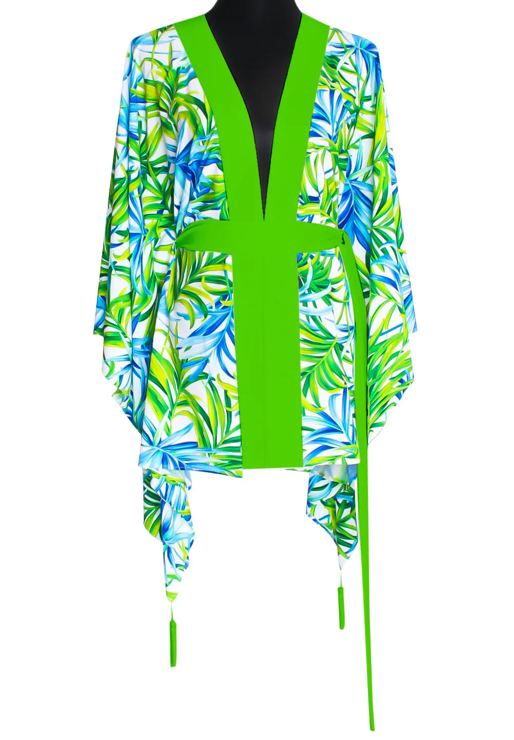 Euphoria – Paradise Palm Kimono (Neon Green)