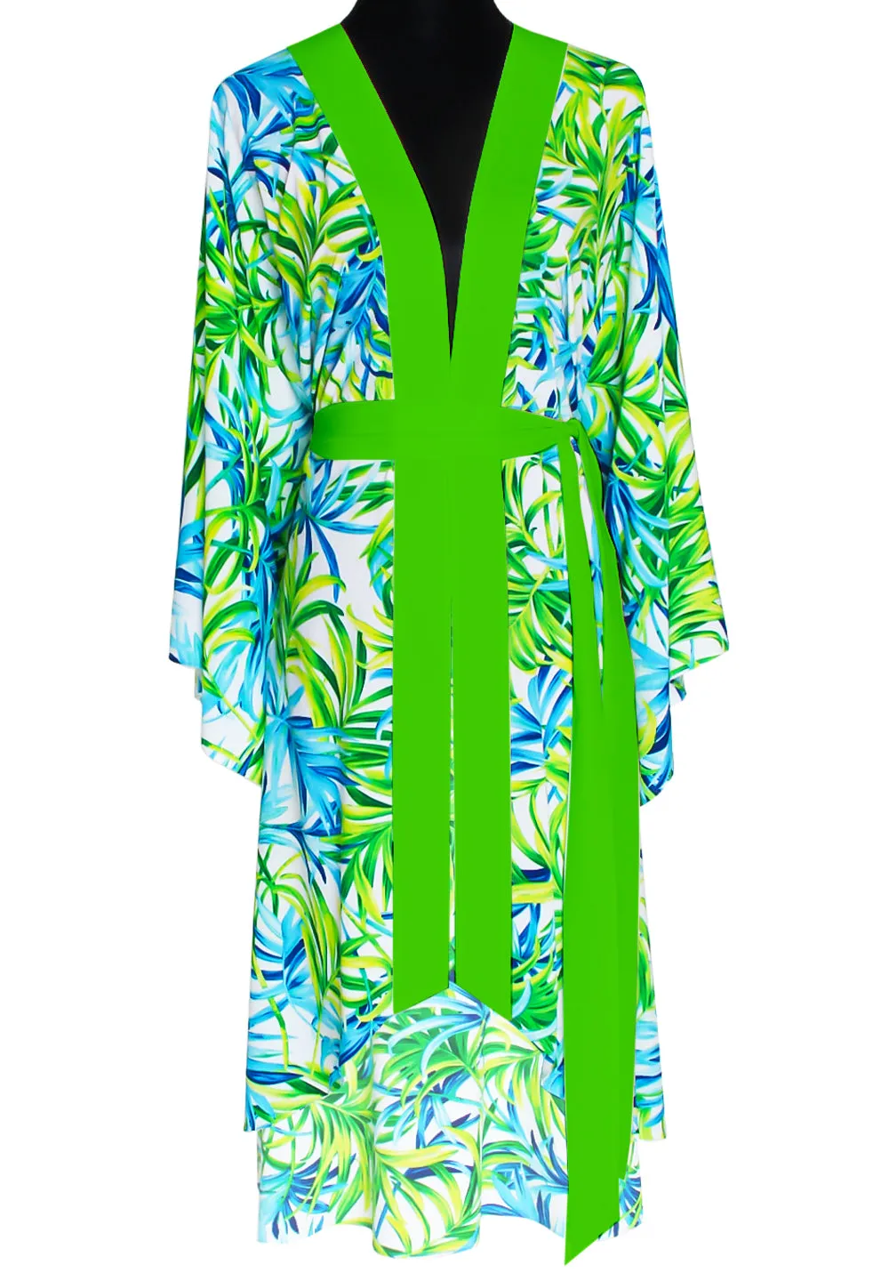 Euphoria – Paradise Palm Kimono (Neon Green)