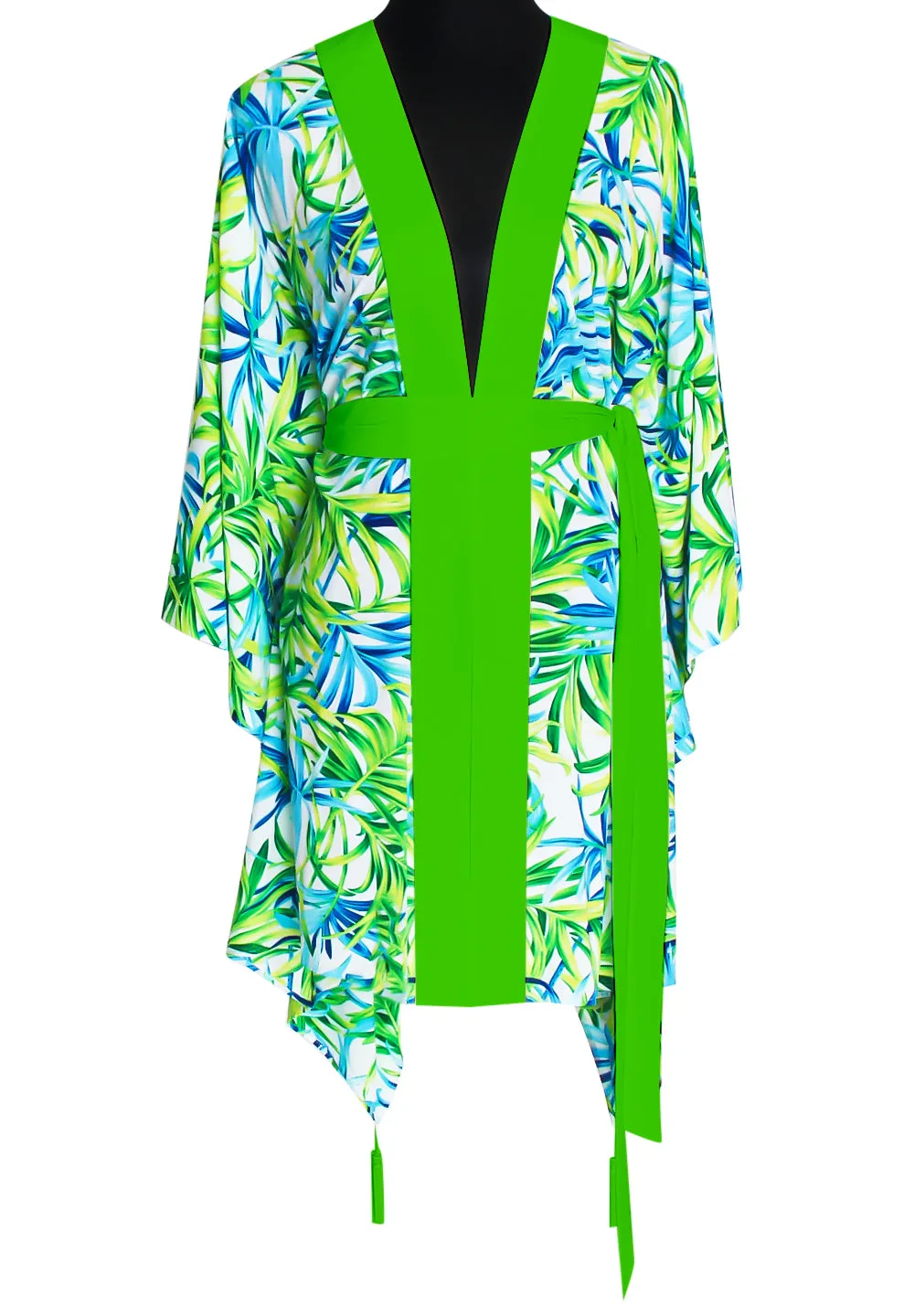 Euphoria – Paradise Palm Kimono (Neon Green)