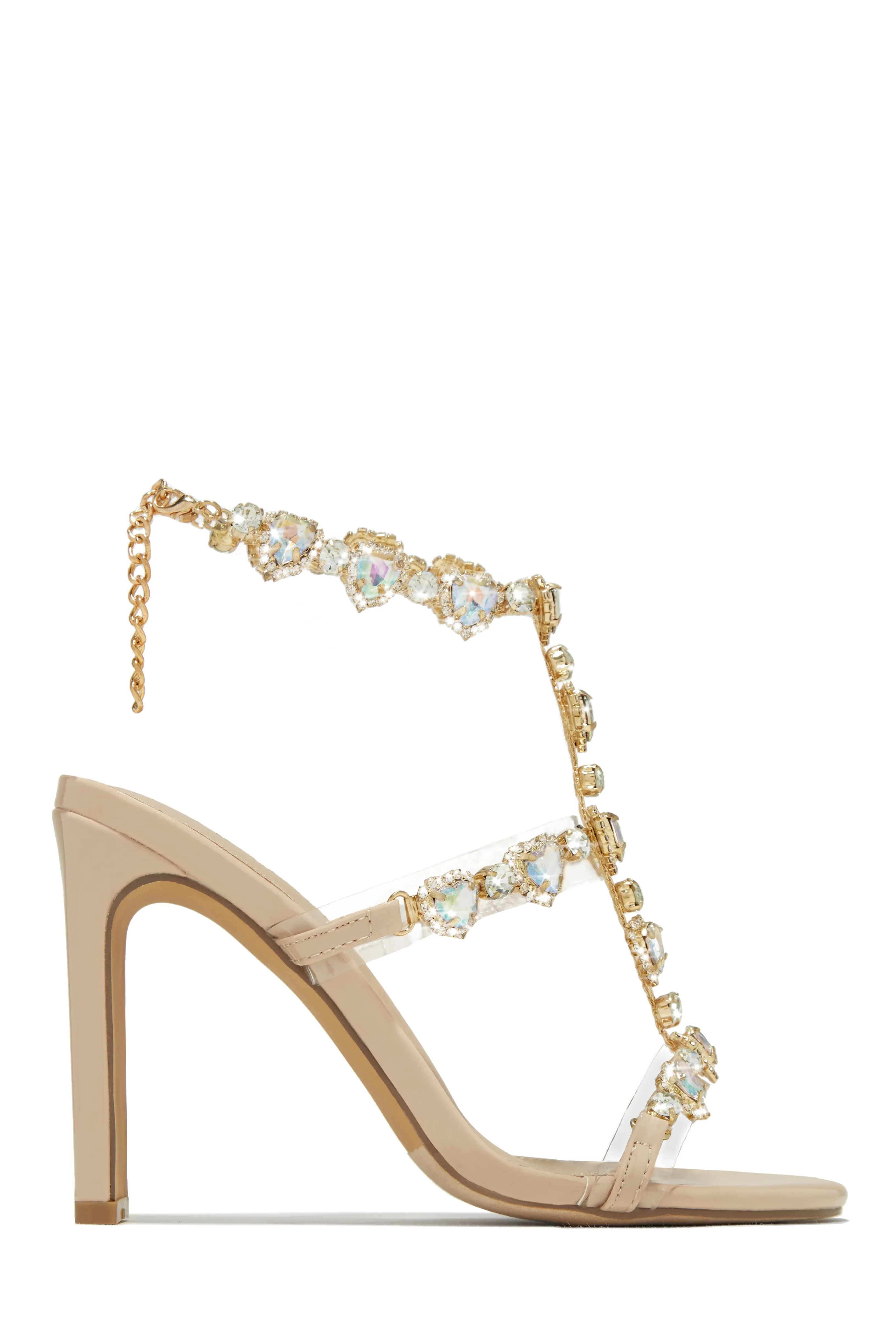 Gold Ezylynn Heart-Embellished High Heels