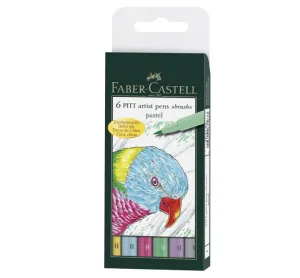 Faber Castell Artists Pen Set of 6 Pastel