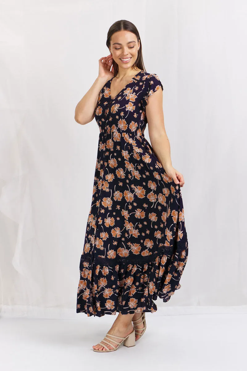 Floral Front Pocket Maxi Dress