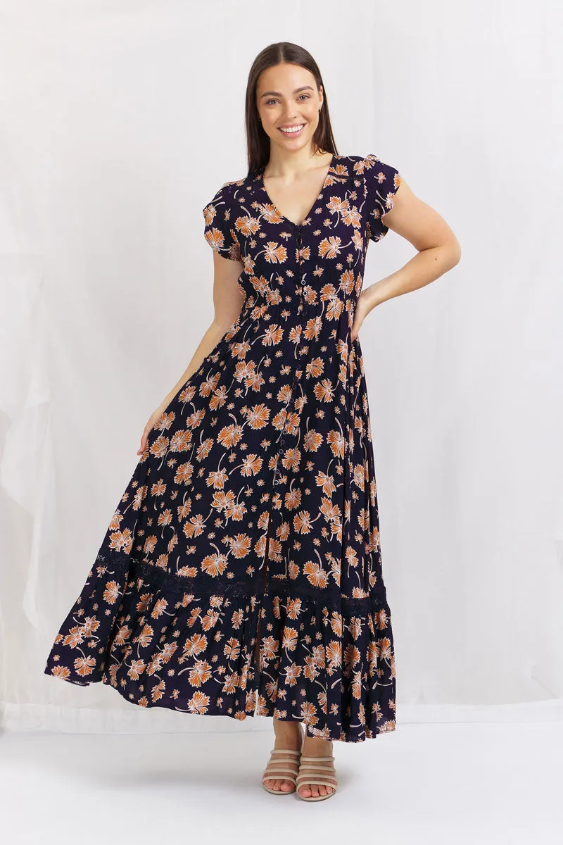 Floral Front Pocket Maxi Dress