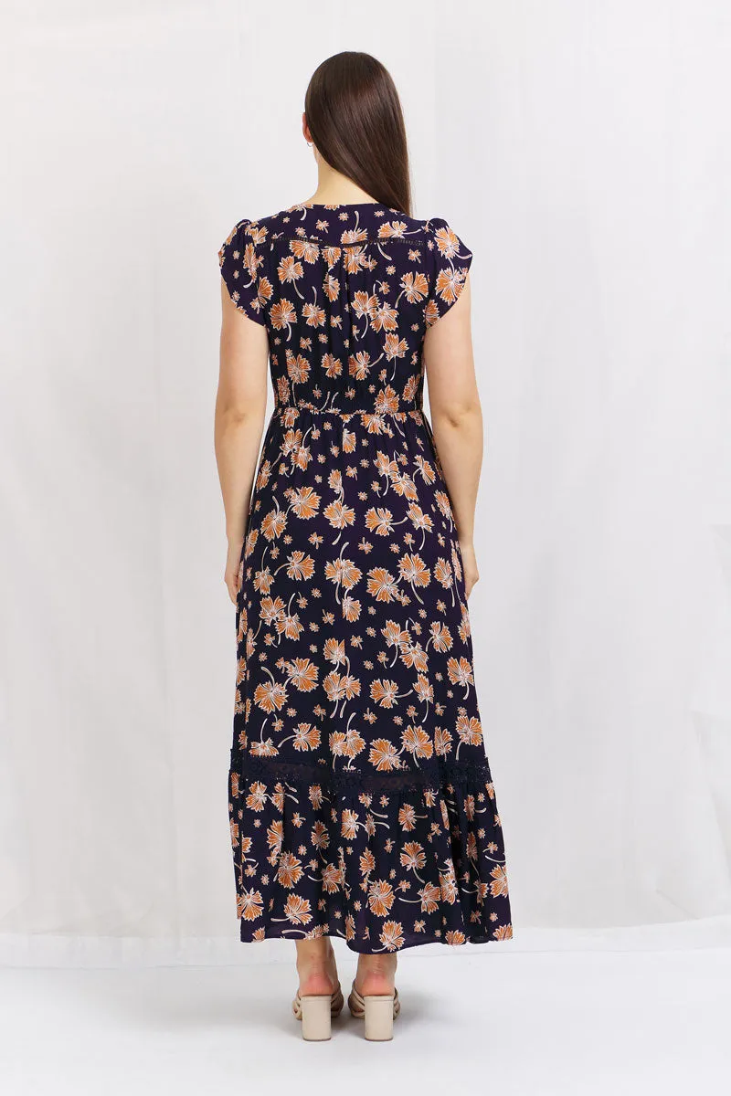 Floral Front Pocket Maxi Dress