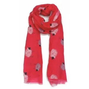 Fuschia Sheep Print Scarf