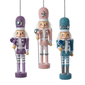 Hollywood Pastel Nutcracker Ornament, 6-inch, 3 Assorted, HA0308