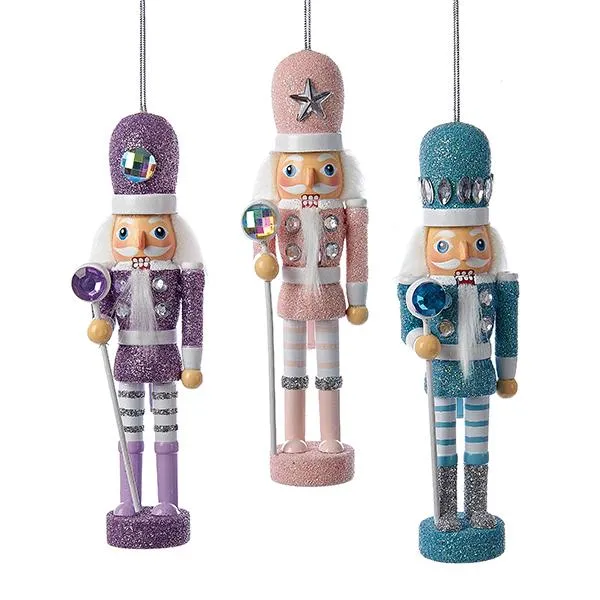 Hollywood Pastel Nutcracker Ornament, 6-inch, 3 Assorted, HA0308