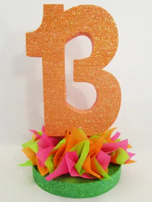 Large 13 Number cutout centerpiece