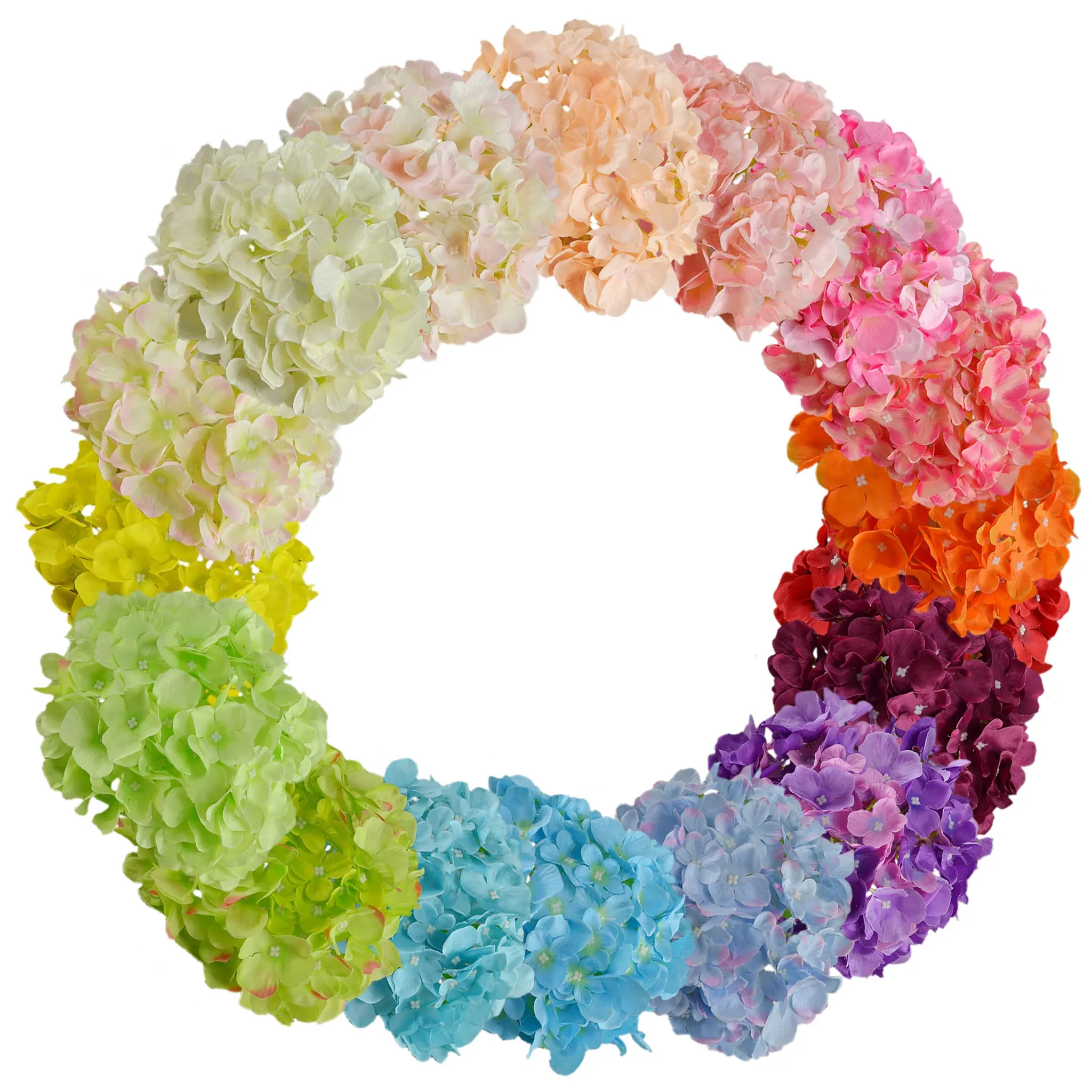 Large Silk Hydrangea Flower Heads 14 Colors