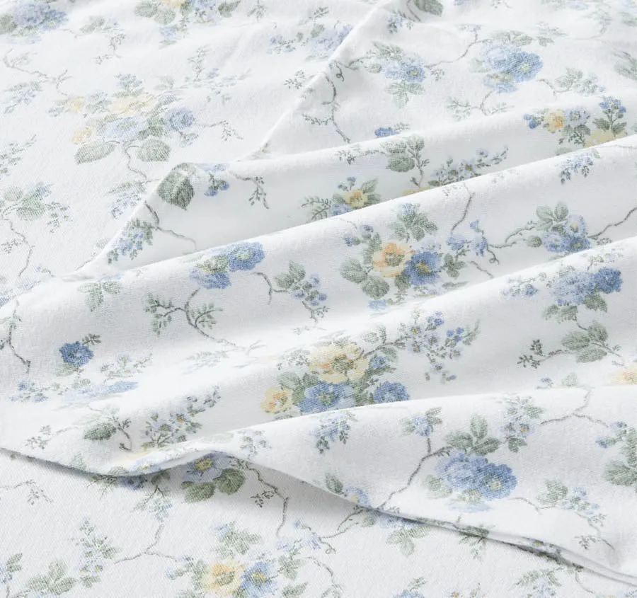 Le Fleur 375THC Cotton Sheet Set Range Cottage Blue