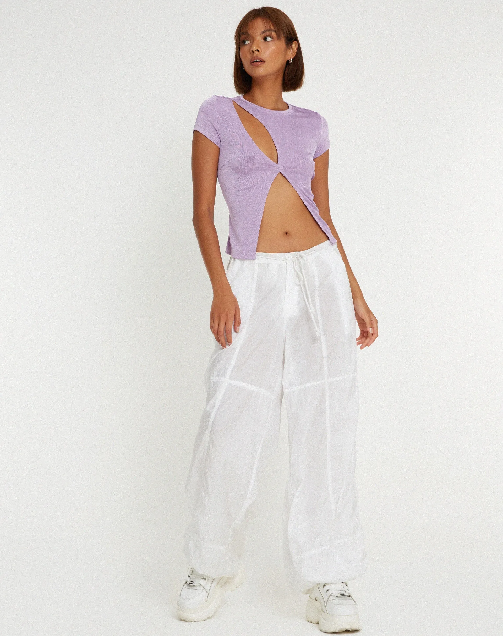 Maha Cutout Top in Lavender