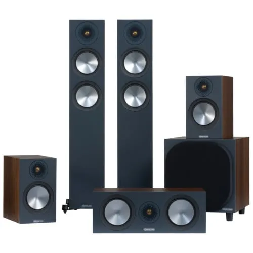 Monitor Audio Bronze 200 AV 5.1 Speaker Package Walnut