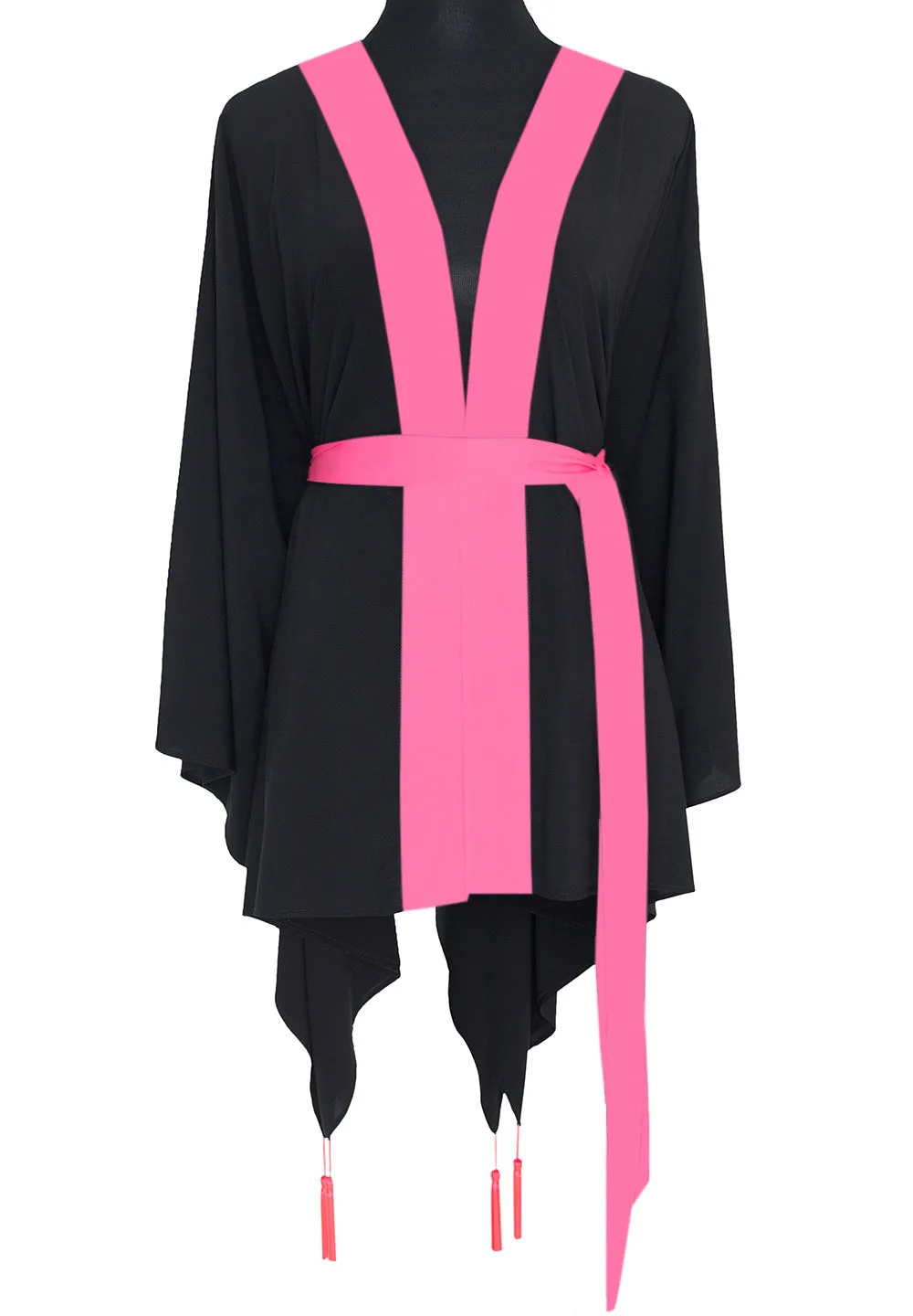 Monochrome - Black Kimono Love (Neon Pink)