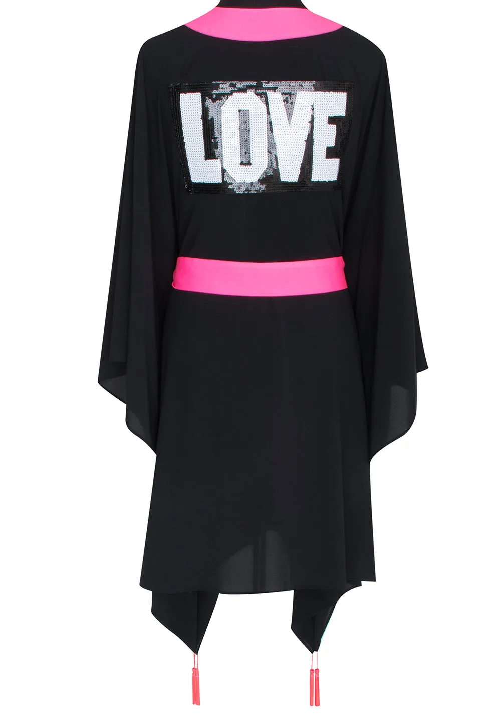 Monochrome - Black Kimono Love (Neon Pink)