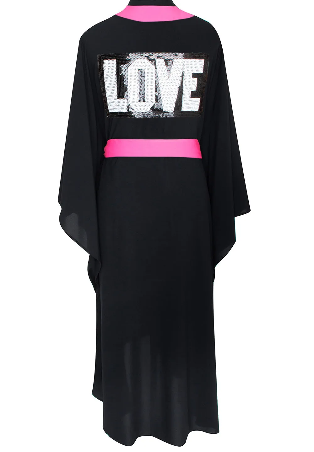 Monochrome - Black Kimono Love (Neon Pink)