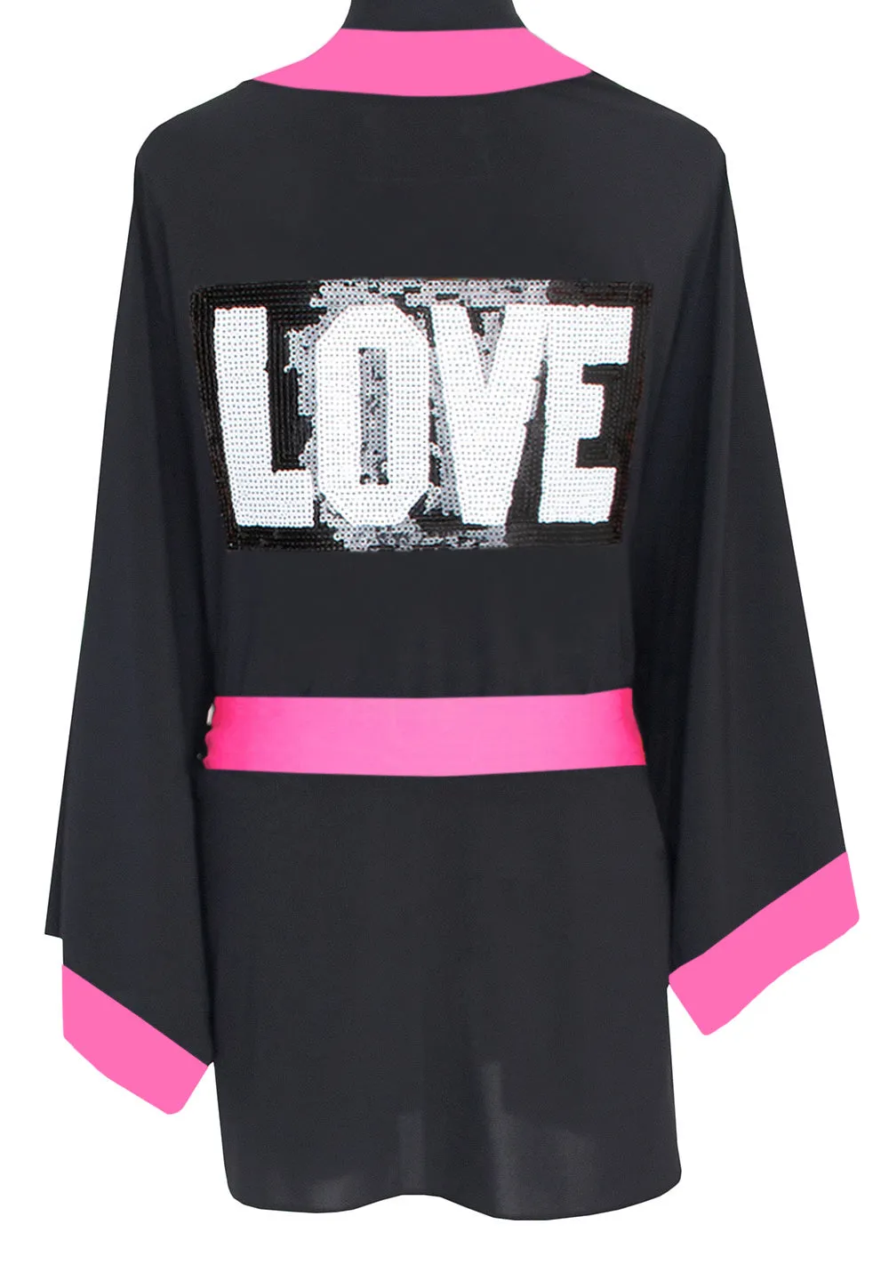 Monochrome - Black Kimono Love (Neon Pink)