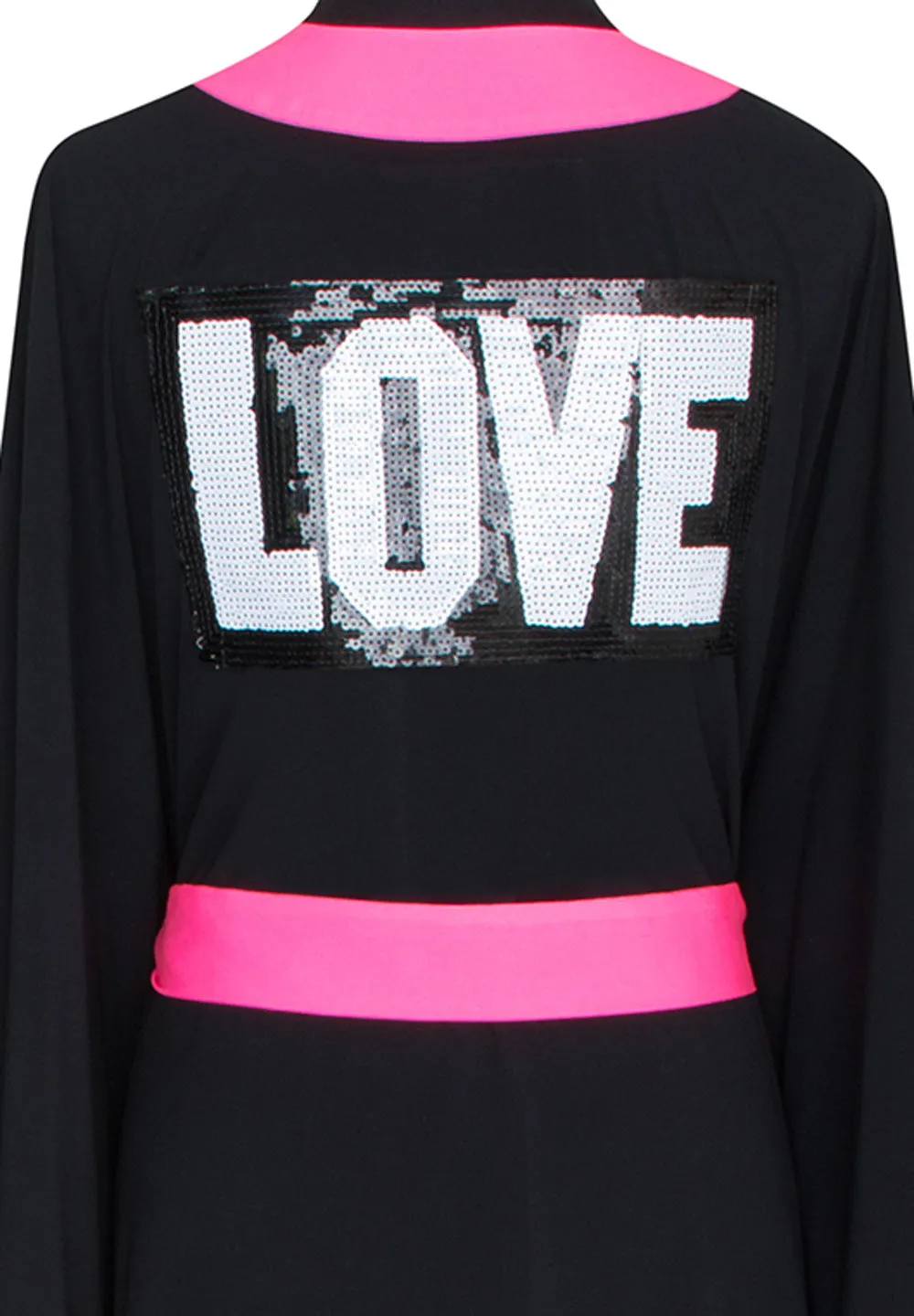 Monochrome - Black Kimono Love (Neon Pink)