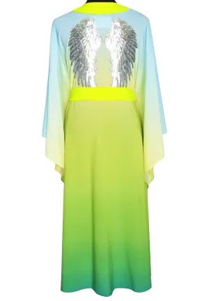 Monochrome Ombre - Freedom Kimono Wings (Neon Yellow) - Long