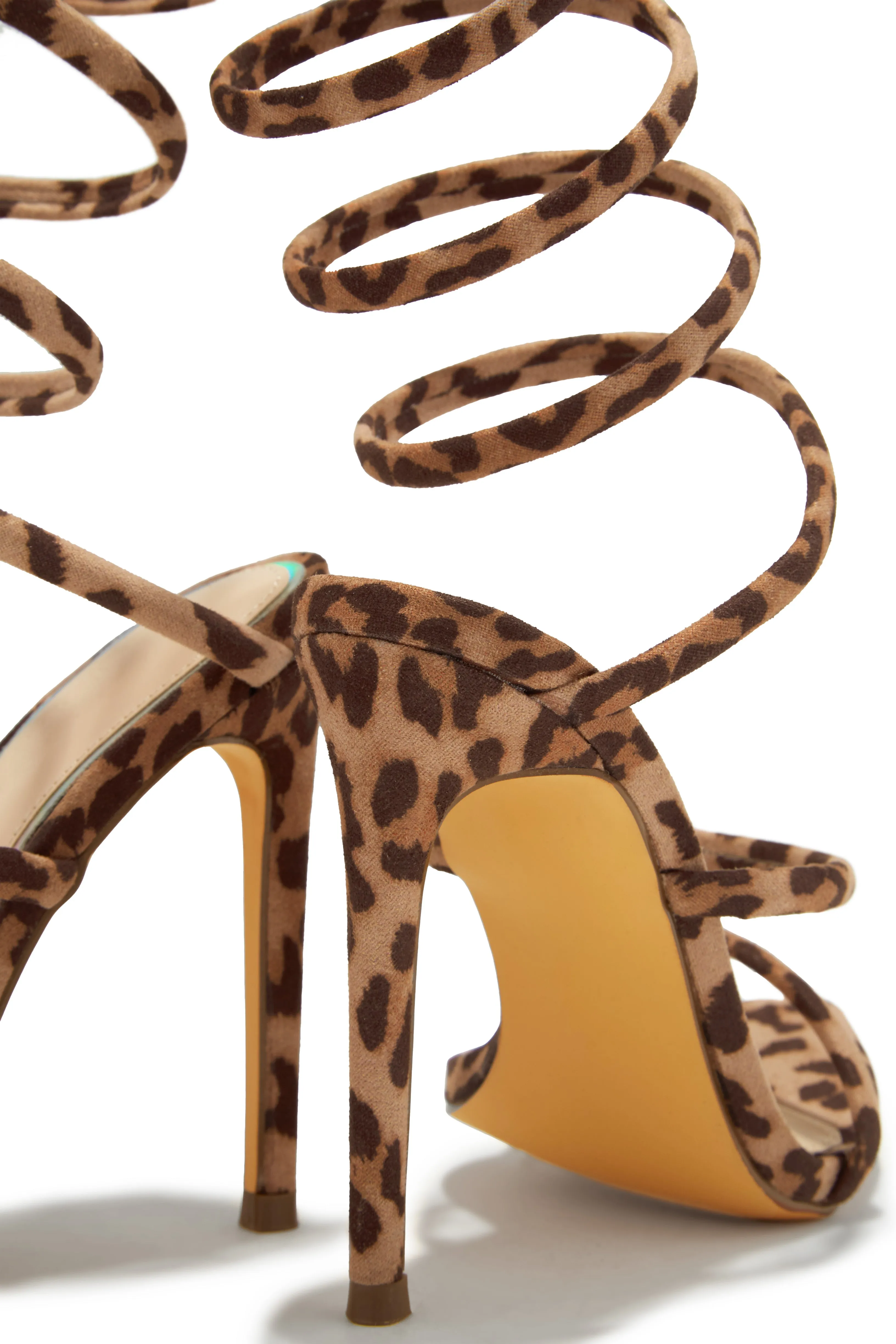 Nathalie Around The Ankle Coil High Heels - Leopard