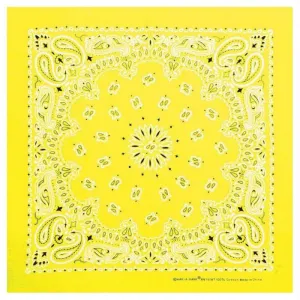 Neon Paisley Bandana Yellow