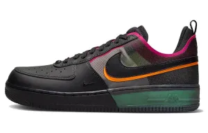 Nike Air Force 1 React Black Black Neon Team Orange Pink Prime