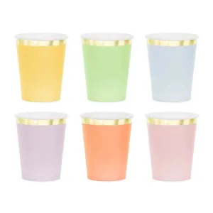 Pastel & Gold Cups (6 pack)