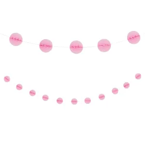 Pastel Pink Honeycomb Garland 2m