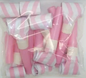 Pastel Pink Stripes And Chevron Blowouts 10pk