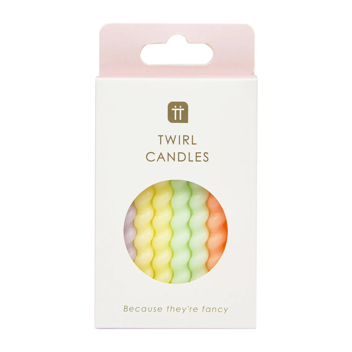 Pastel Twirl Birthday Candles - 8 Pack