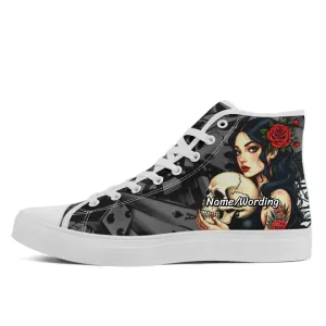 Personalized Gothic Sneakers, Custom Punk Shoes, Canvas High Top Shoes for Men and Women