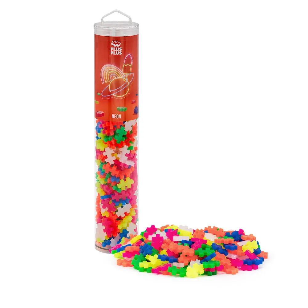 Plus-Plus 240-Piece Tube Open Play Mix | Neon