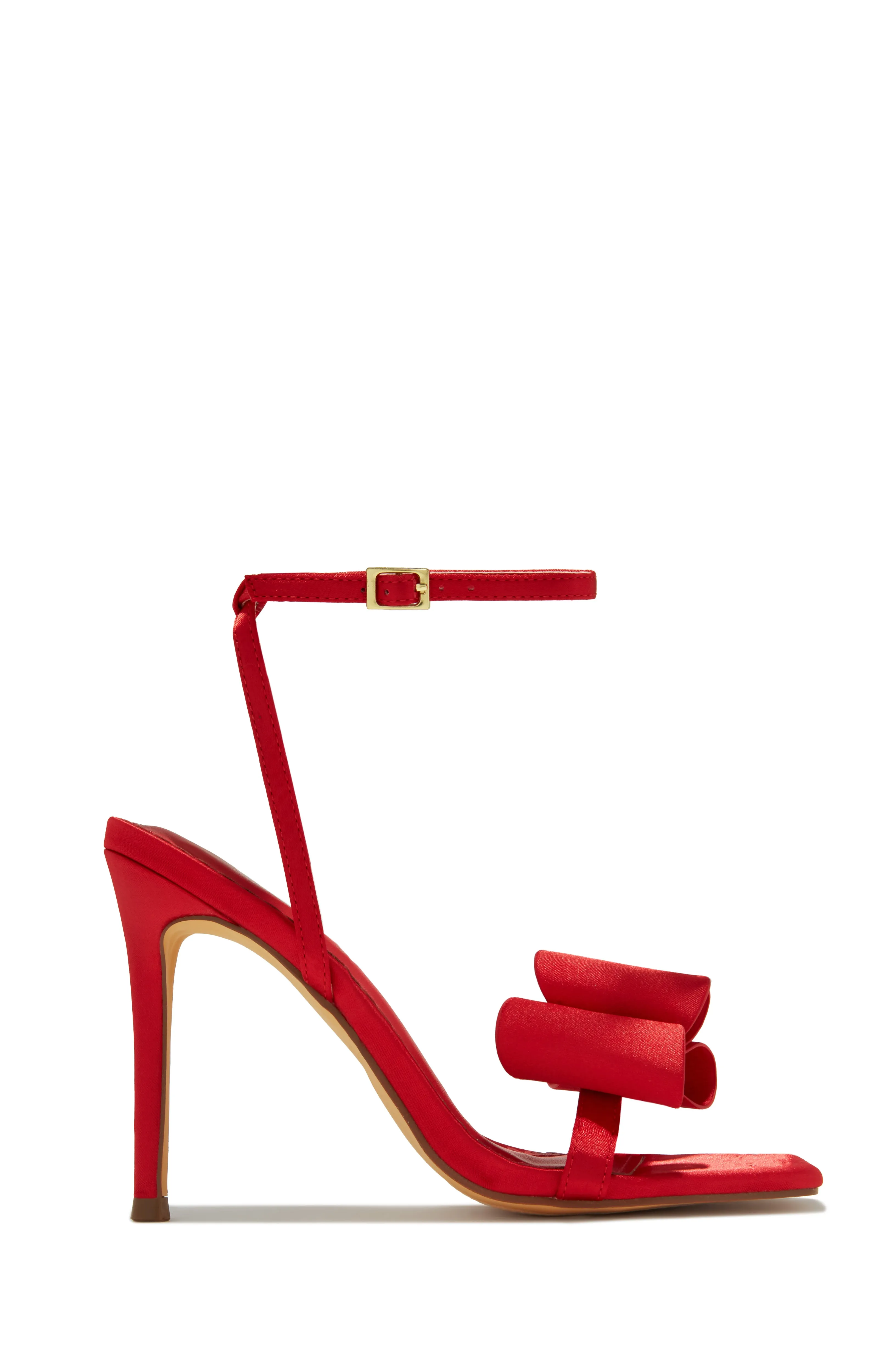 Pretty Nights Bow High Heels - Red