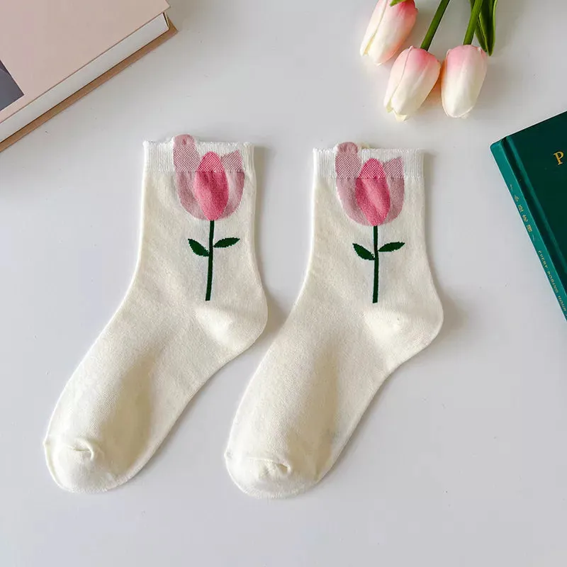 Spring Flower Socks