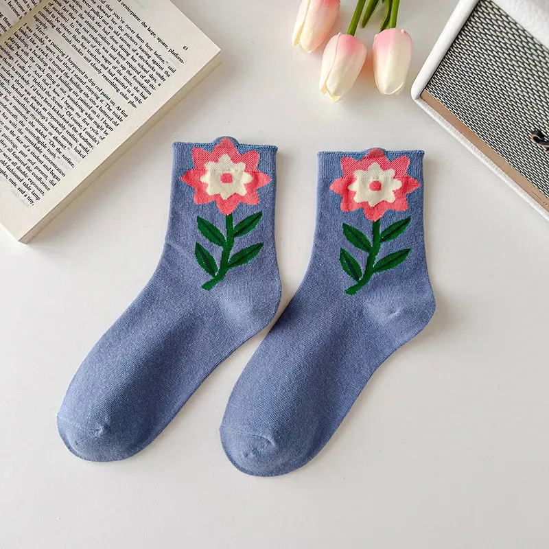 Spring Flower Socks