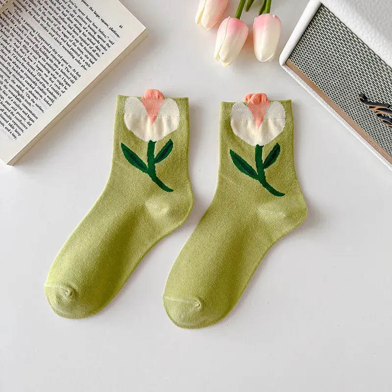 Spring Flower Socks