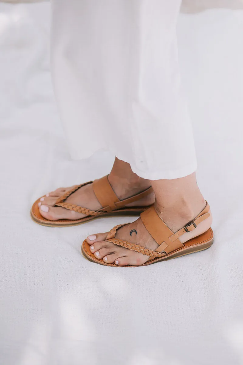 Tarifa Sandals - Tan Leather