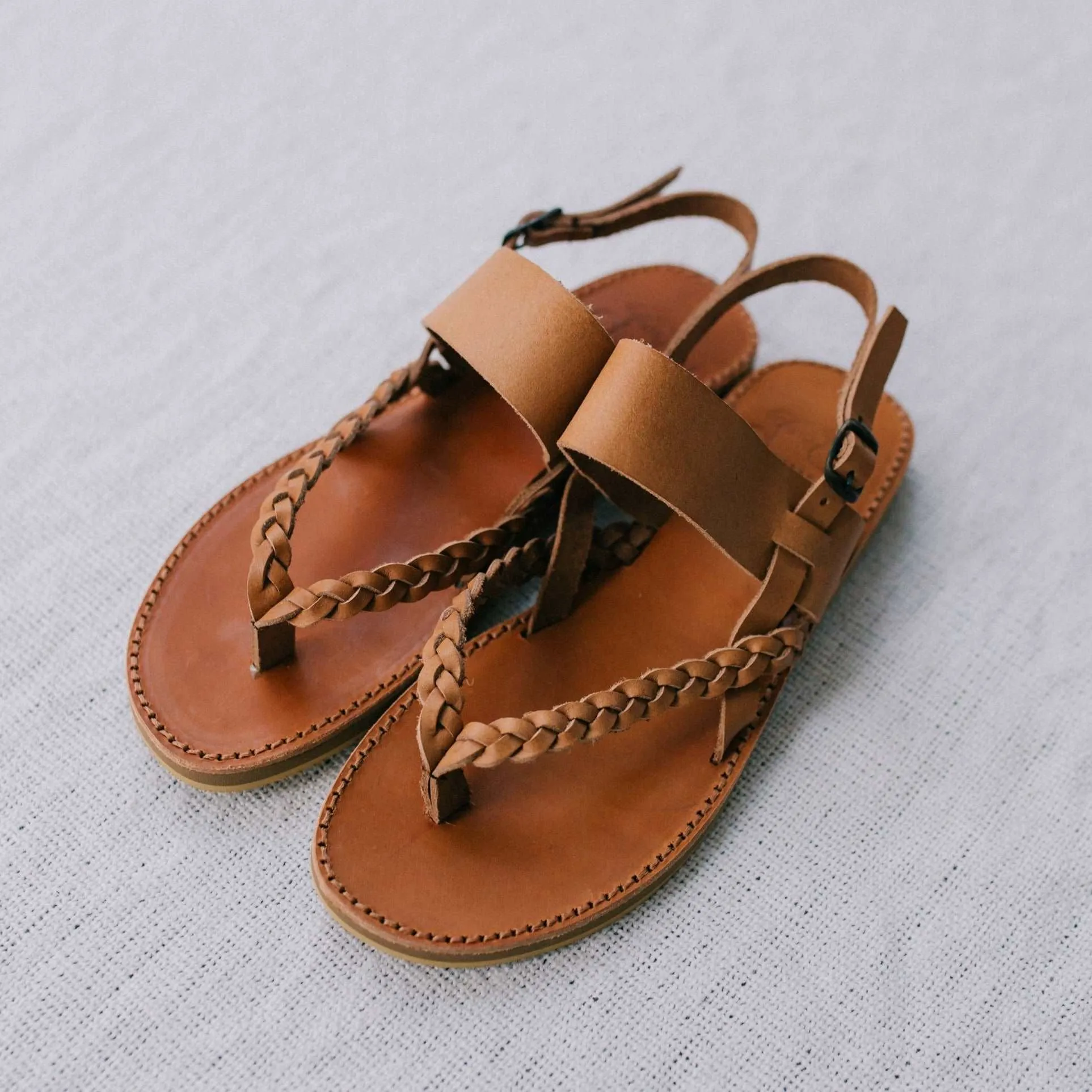 Tarifa Sandals - Tan Leather