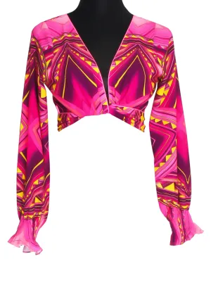 Tribal - Elixir Crop Top (Neon Pink)