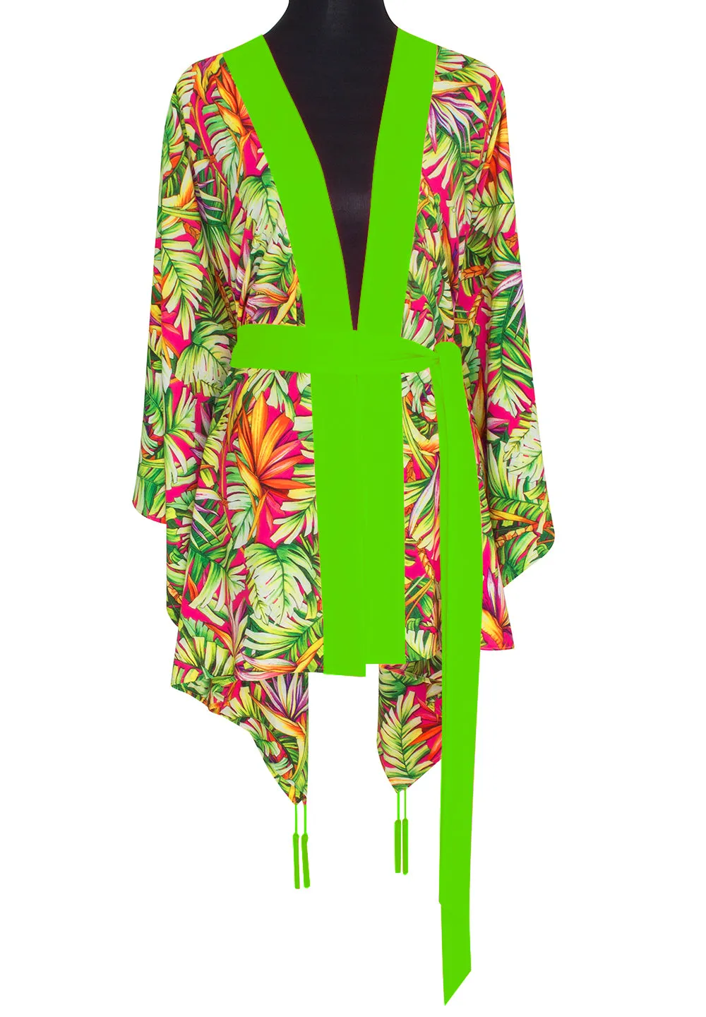 Tropics - Jungle Paradise Kimono (Neon Green)
